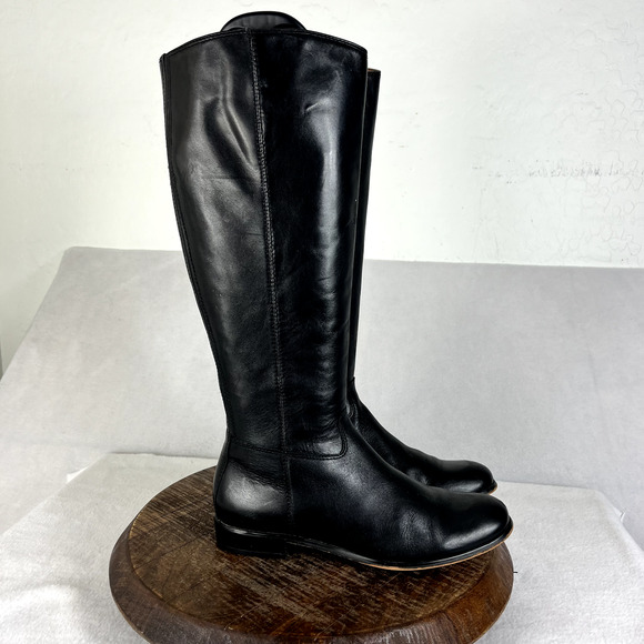 CORSO COMO Boots Womens 8.5 Classics Knee High Riding in Black  Leather - Picture 5 of 13